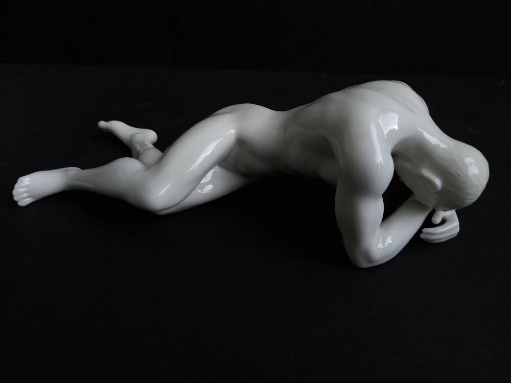 Unicorn Studios Nude Male Artistic Body Fine Porcelain Figurine Statue